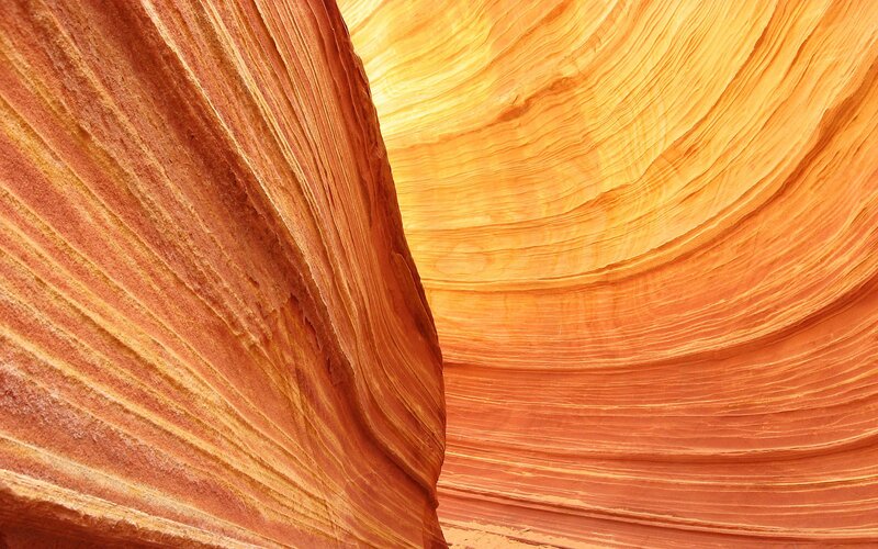 Sandstone Rock Formations — Orange, Dramatic, Photograph