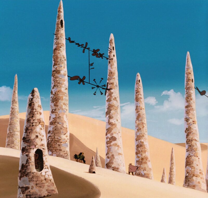 Sandstone Spires in Desert