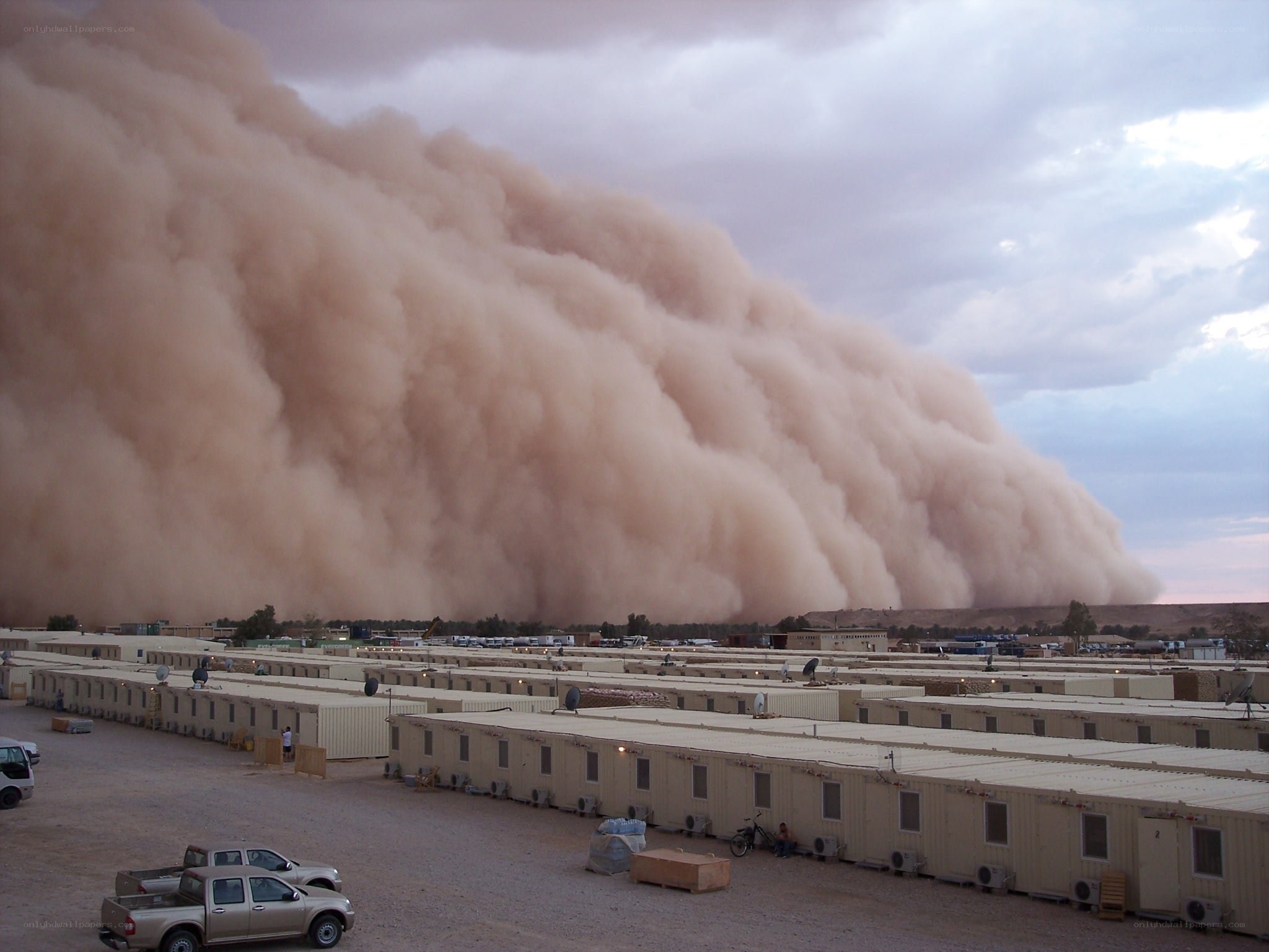 Sandstorm approaching military base