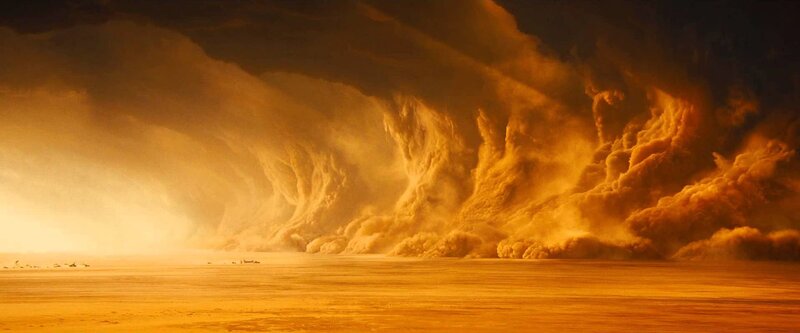 Sandstorm in Desert — Orange