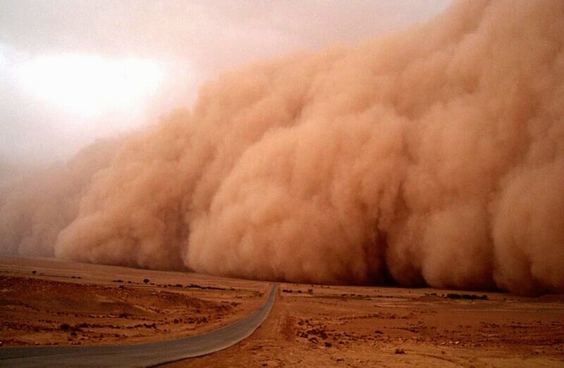 Sandstorm in Desert