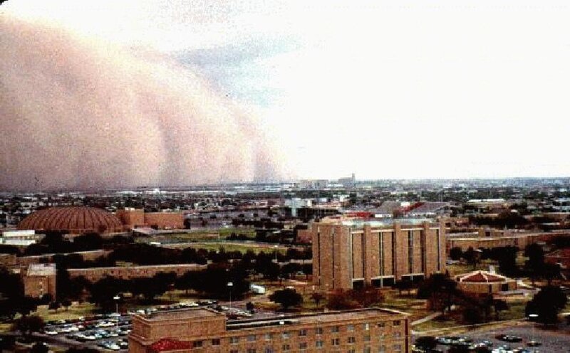 Sandstorm over City — Brown