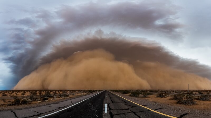 Sandstorm over Highway