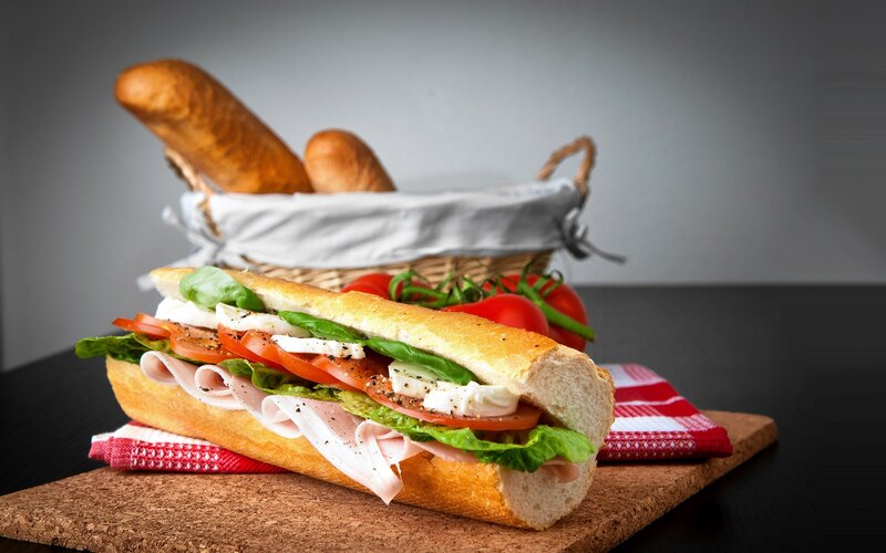 Sandwich on Cutting Board
