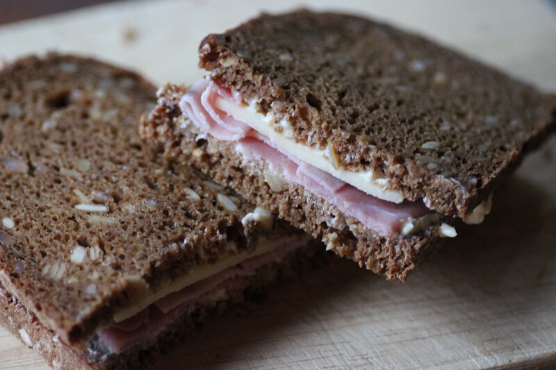 Sandwich with Ham and Cheese — Brown
