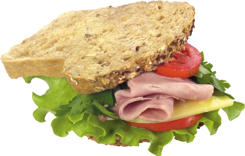 Sandwich with Ham and Cheese — Green