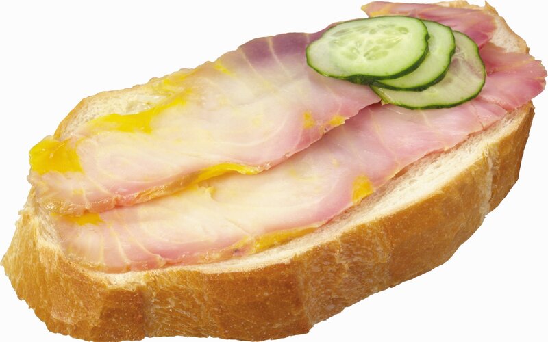 Sandwich with Ham and Cucumber