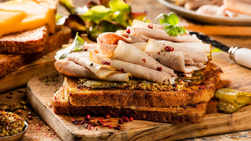 Sandwich with Ham and Pickles