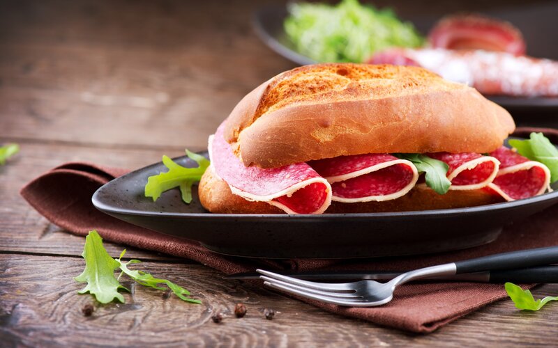 Sandwich with Salami