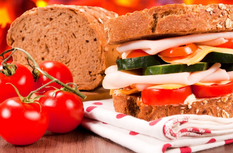 Sandwich with Tomatoes — Red, Appetizing