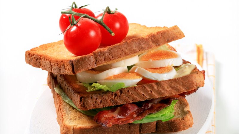 Sandwich with Tomatoes — Red