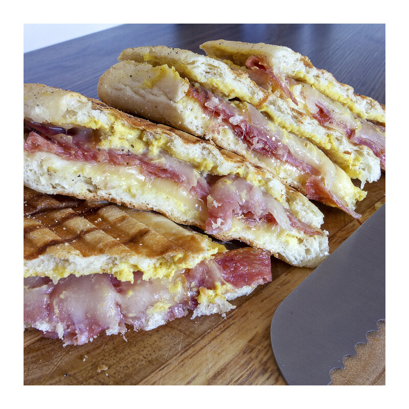 Sandwiches on Cutting Board