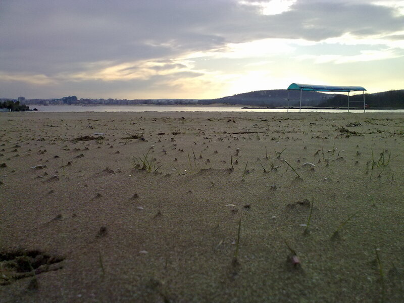 Sandy Beach at Dusk