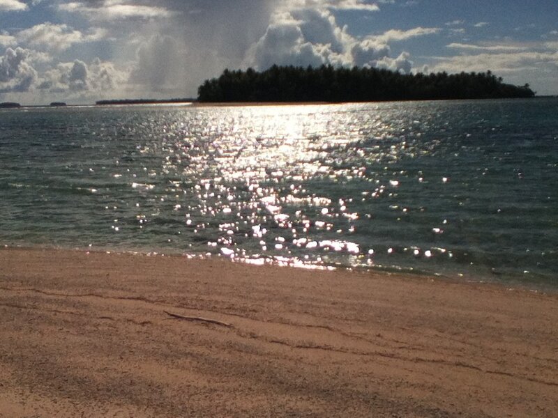 Sandy Beach with Island