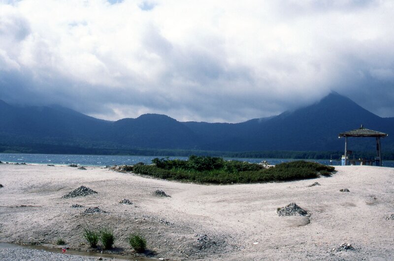 Sandy Beach with Mountain