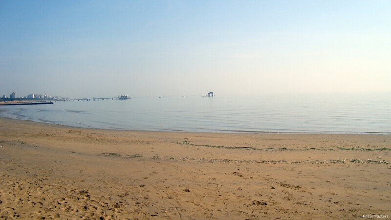 sandy beach with pier