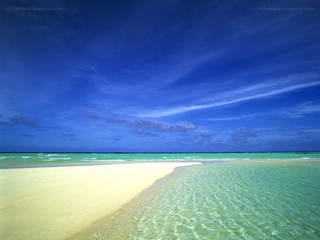 Sandy beach with turquoise water