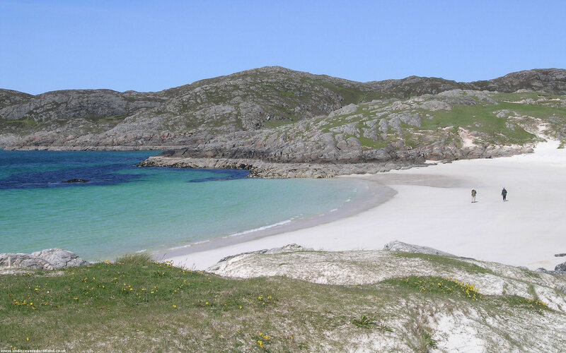 sandy beach with turquoise water