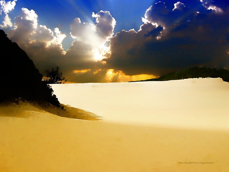 Sandy Dunes at Sunset — Yellow, Dramatic
