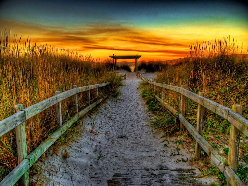 Sandy Path to Beach — Orange
