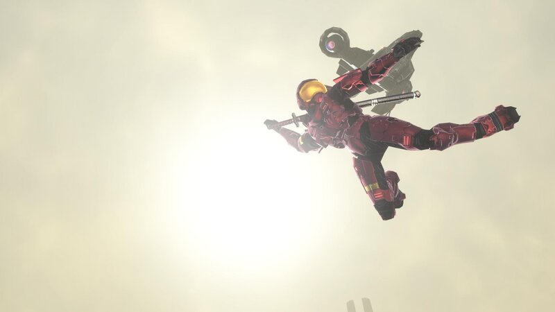 sangheili in flight with sword