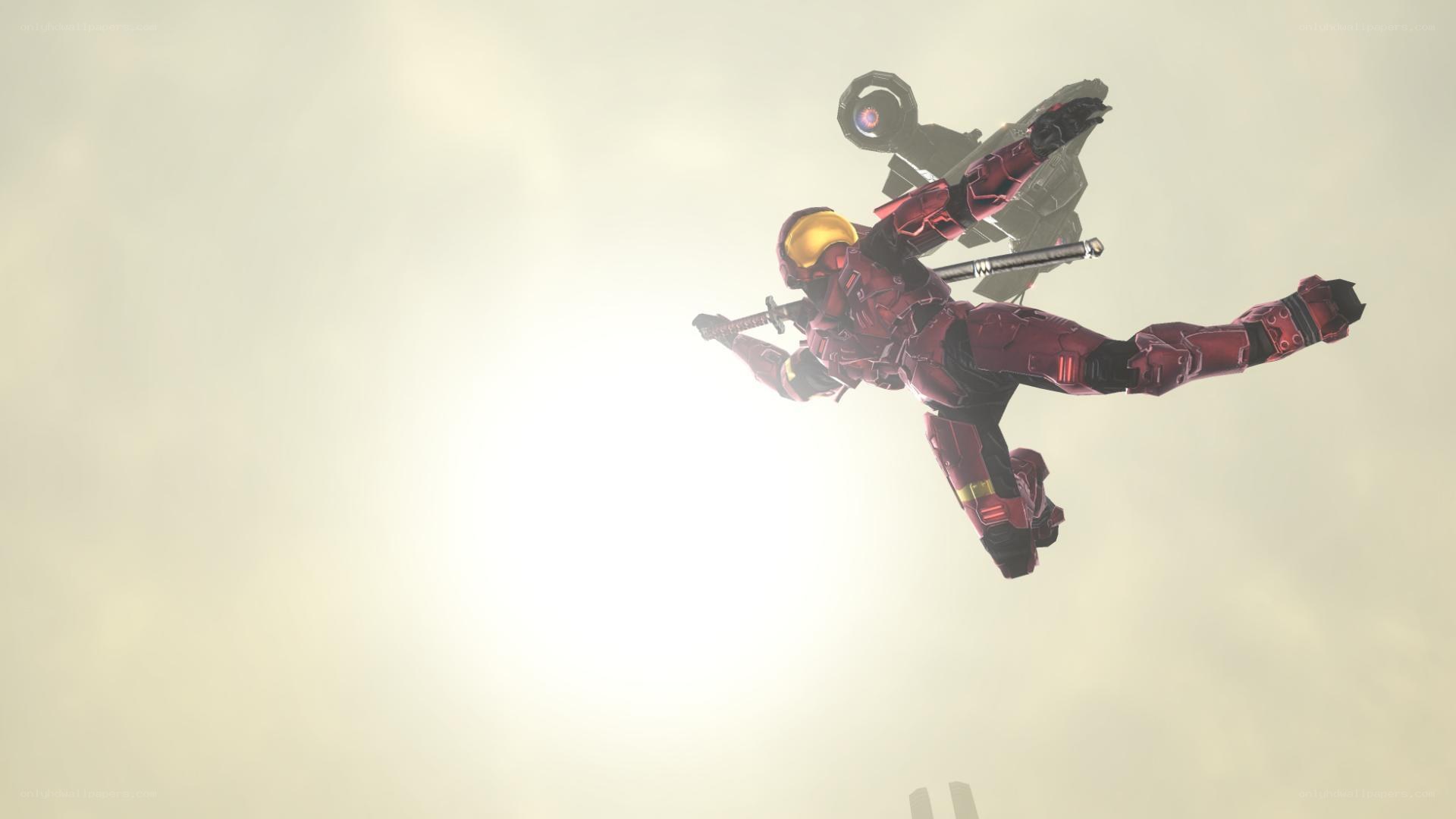 sangheili in flight with sword