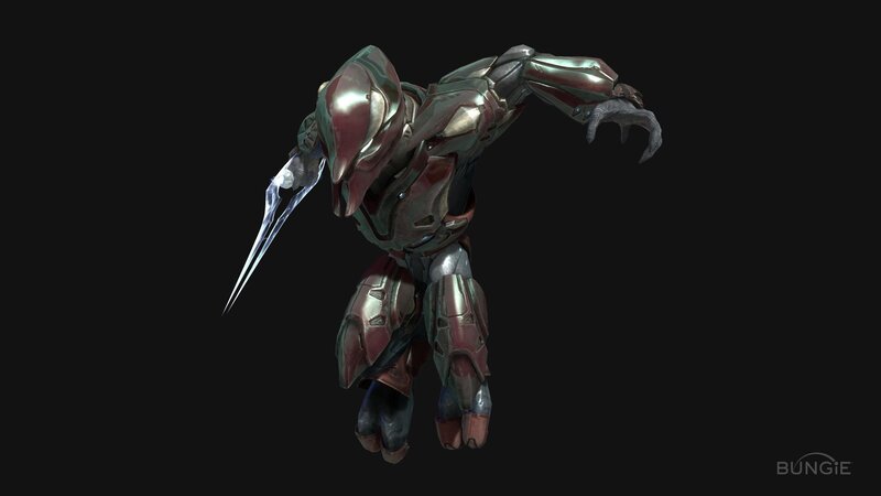 Sangheili Warrior — Black, Dark