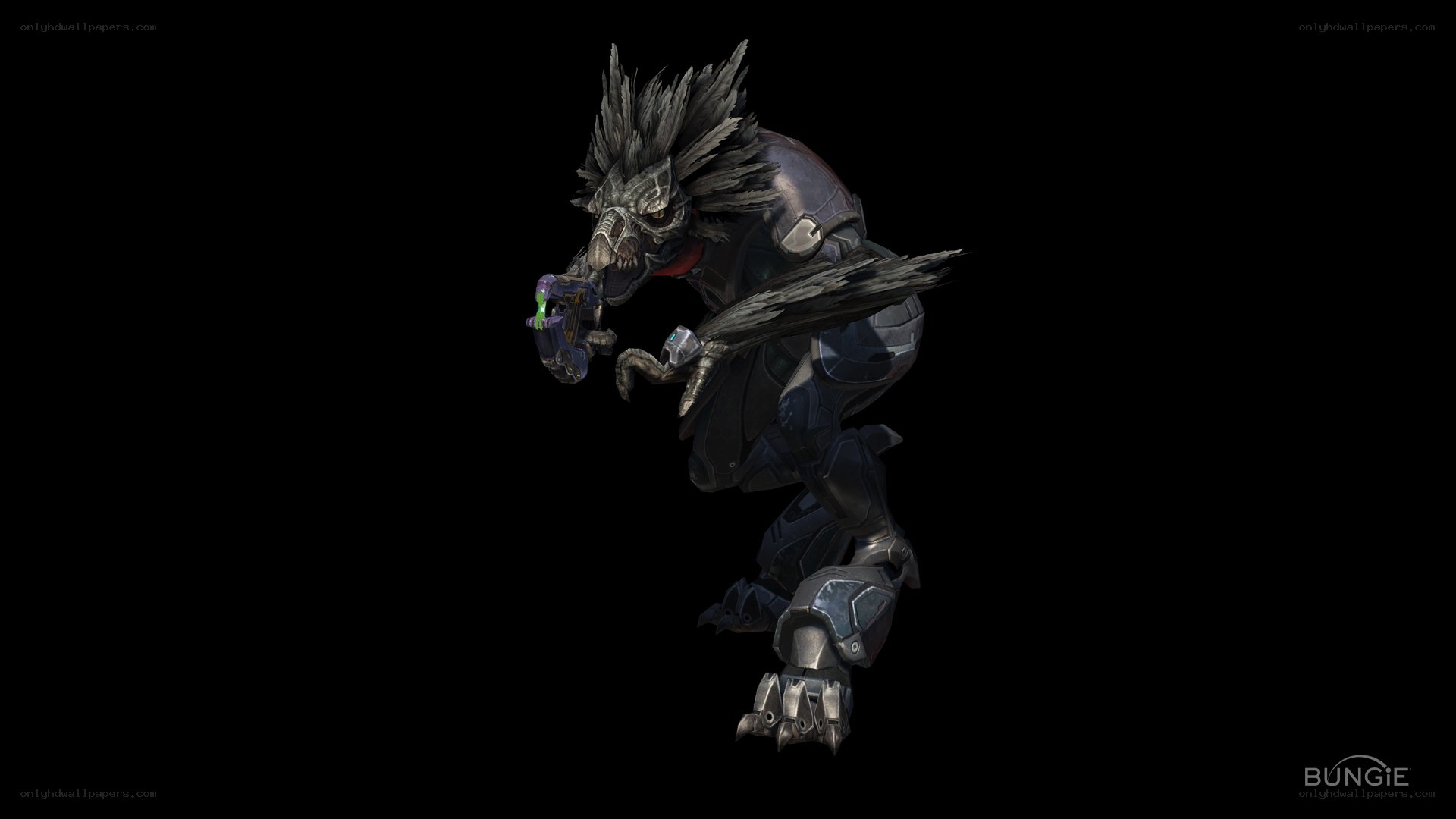 Sangheili warrior in combat stance