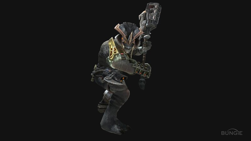 Sangheili warrior with hammer