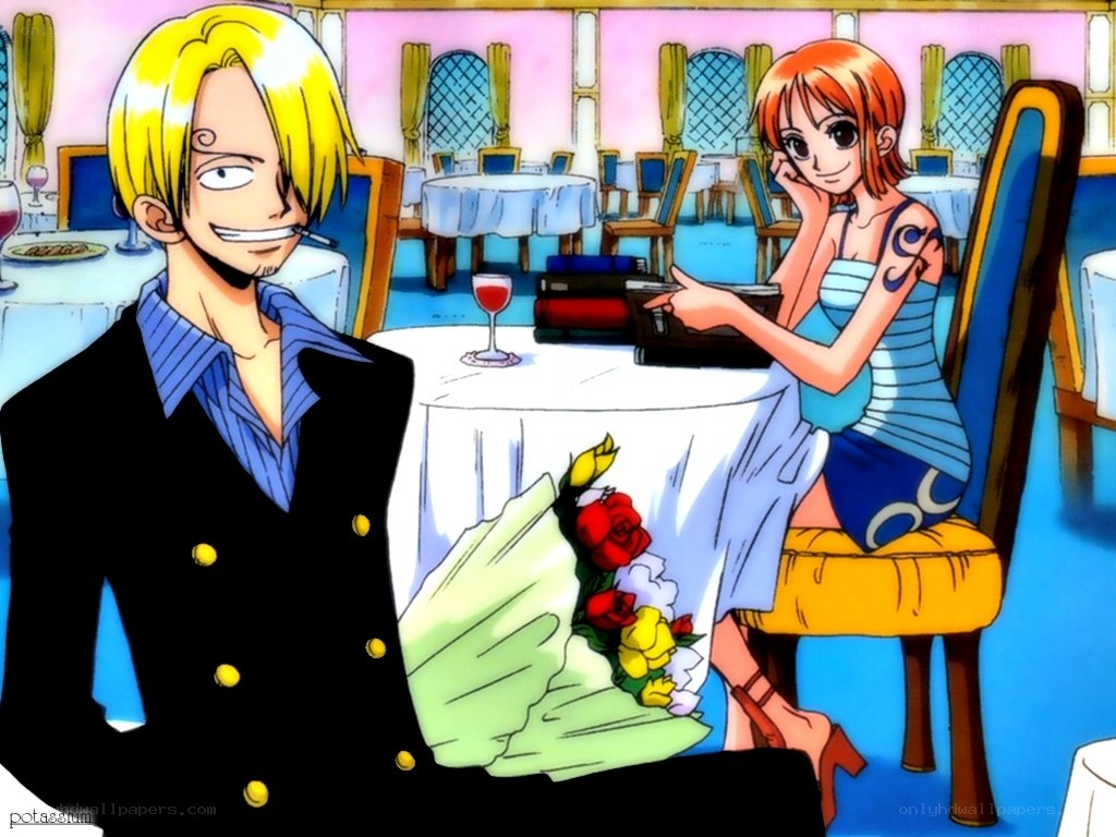 Sanji and Nami on a date