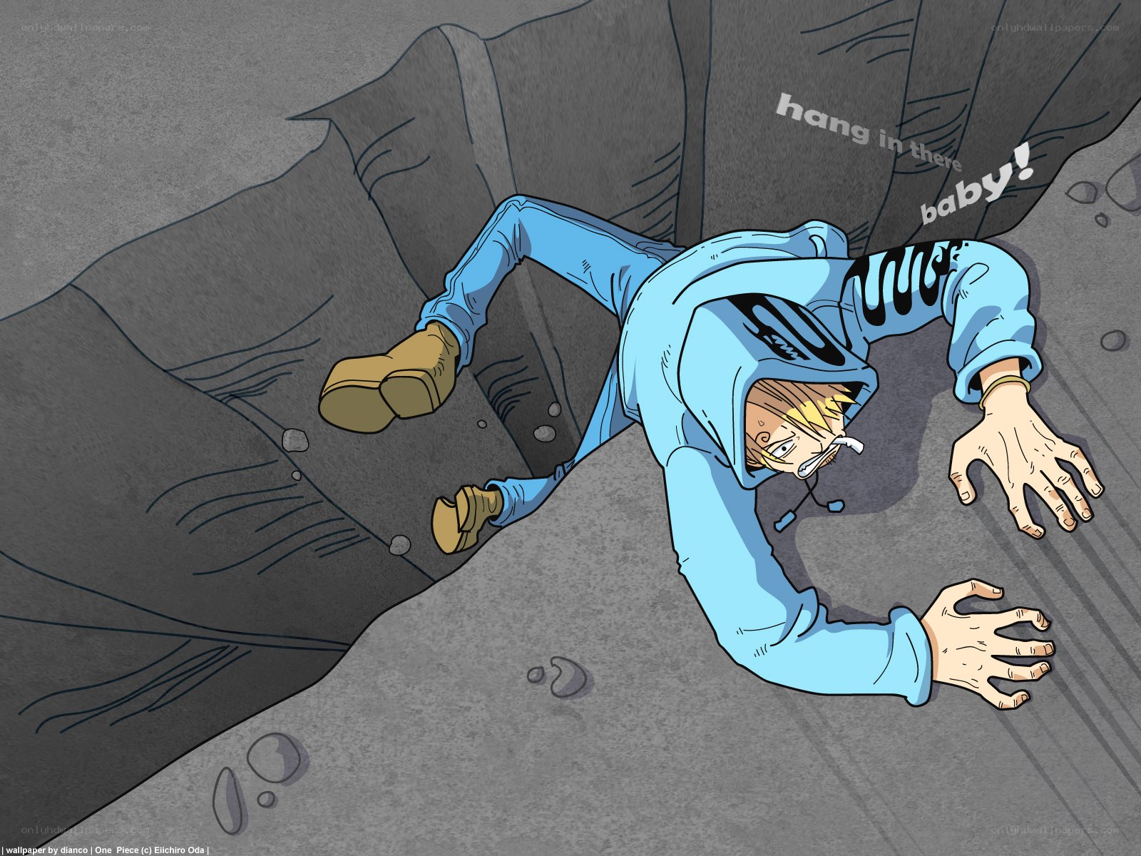 Sanji in a cave