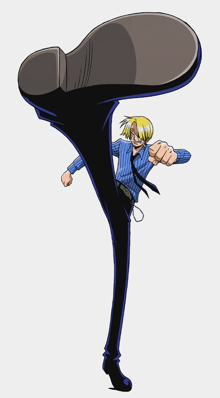 Sanji performing a high kick