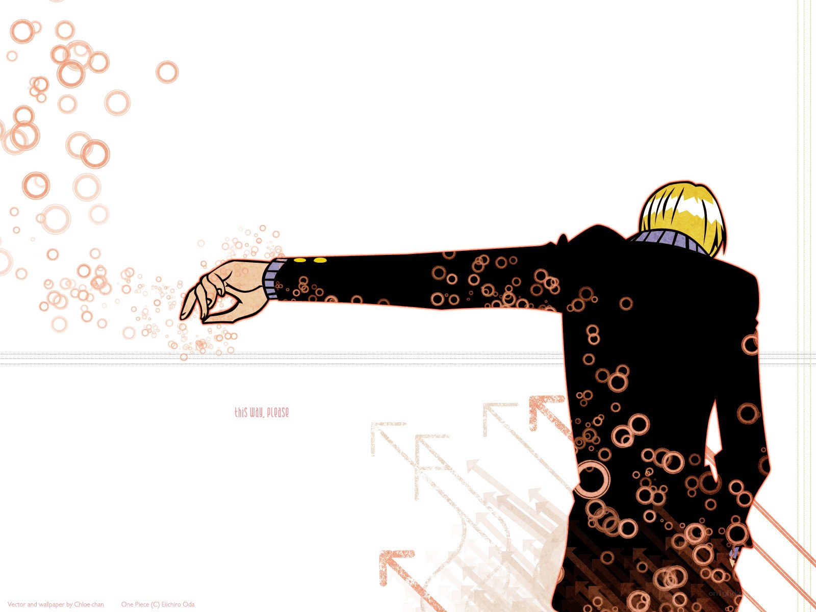 Sanji pointing the way
