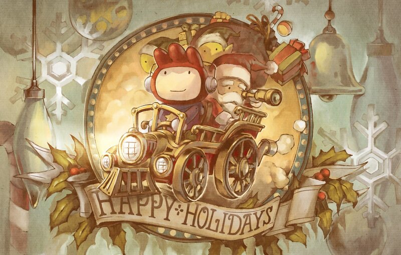 Santa and friends on a holiday train