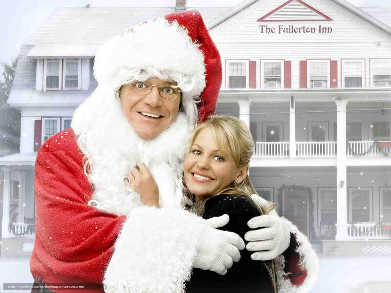 Santa and woman at inn