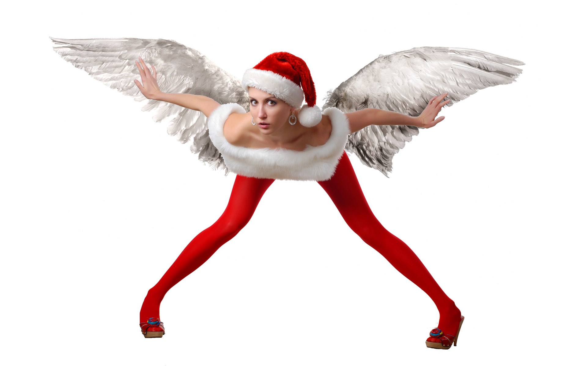 Santa angel with wings