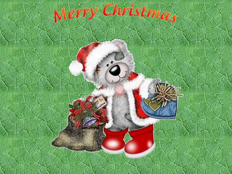 Santa bear Christmas card
