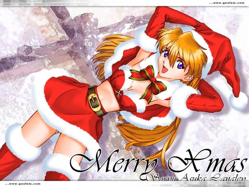Santa-clad anime girl