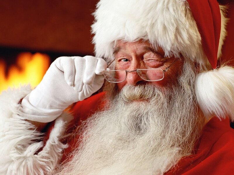 Santa Claus Adjusting Glasses
