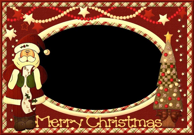 Santa Claus and Christmas Tree — Red