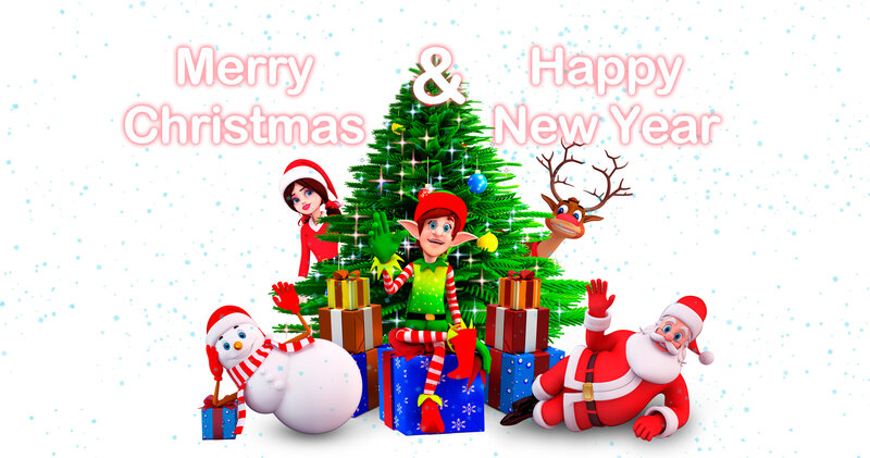 Santa Claus and Friends — Red