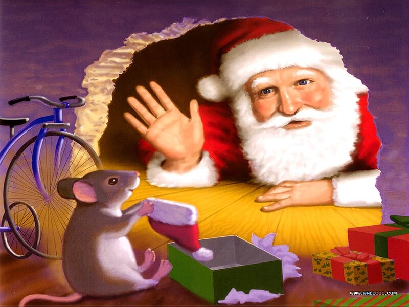 Santa Claus and Mouse