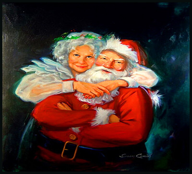 Santa Claus and Mrs. Claus — Red