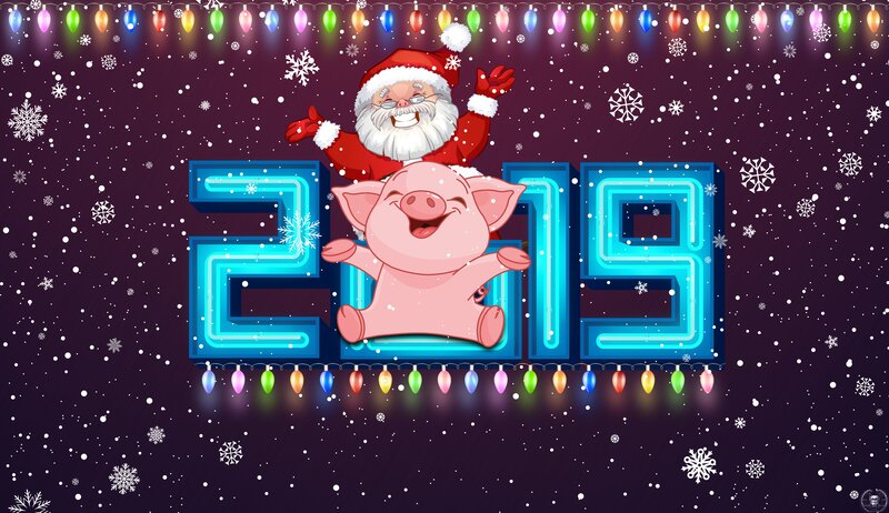 Santa Claus and Pig
