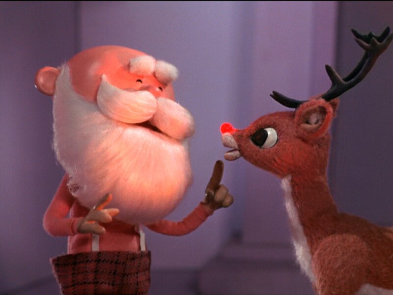 Santa Claus and Reindeer — Purple