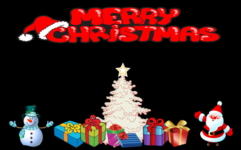 Santa Claus and Snowman — Red, Festive, Winter, Vector Art