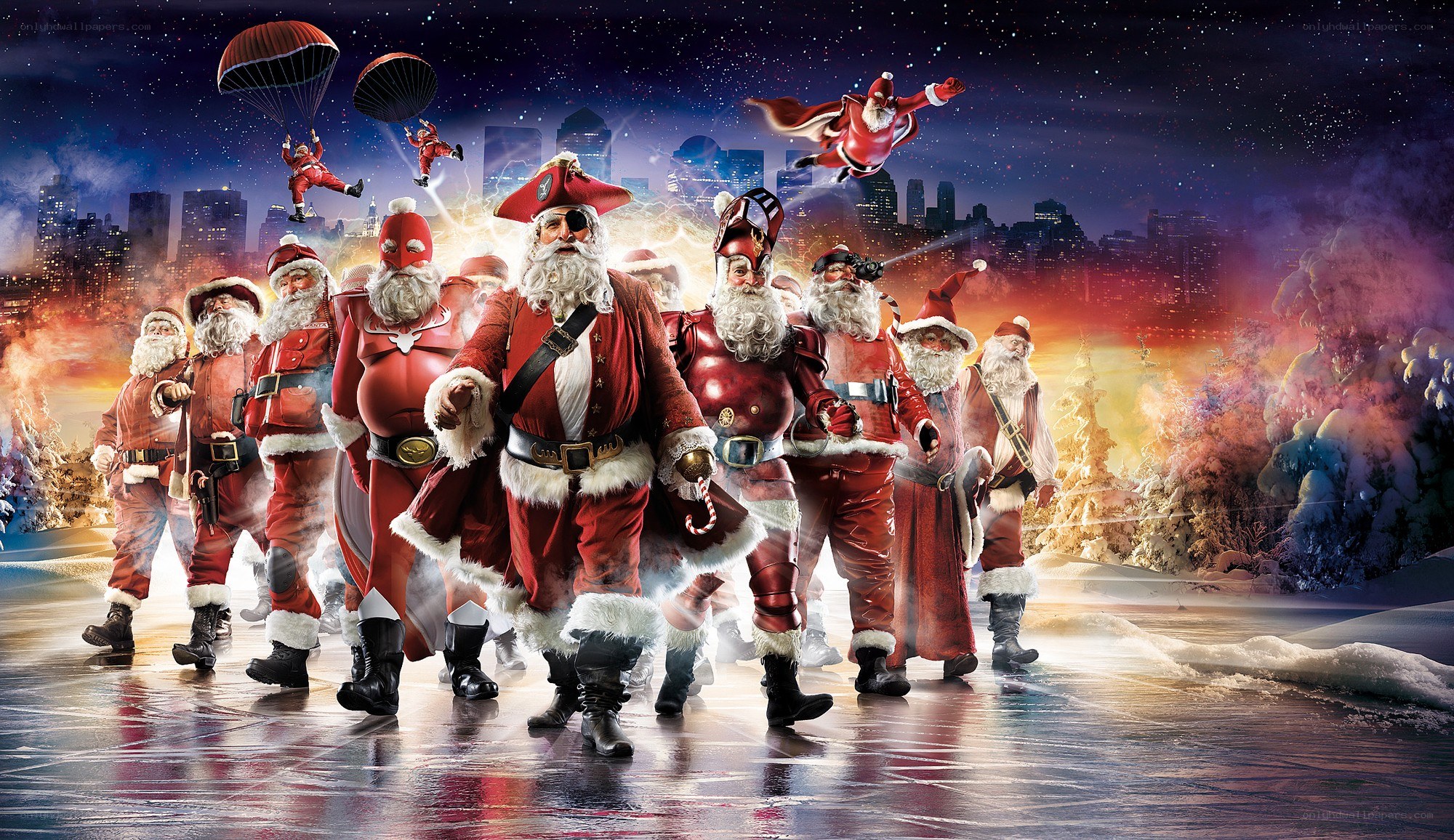 Santa Claus army attack