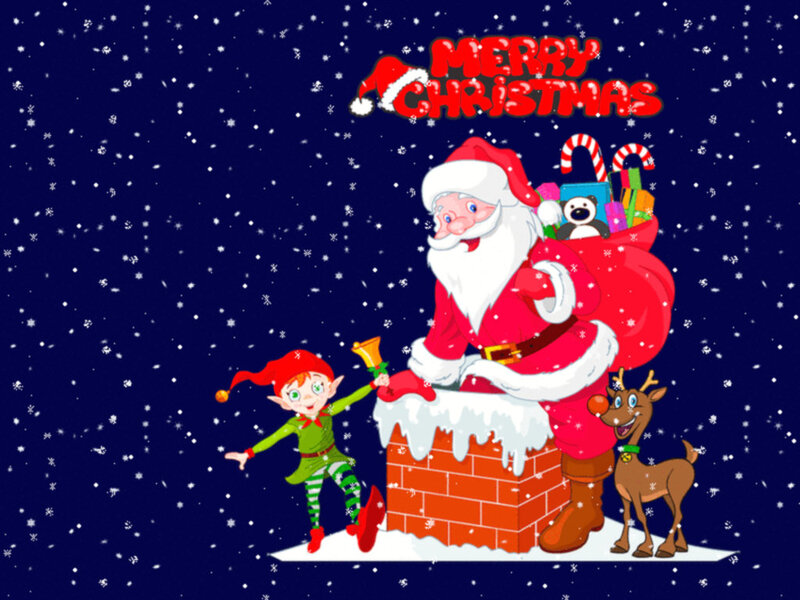 Santa Claus at Chimney