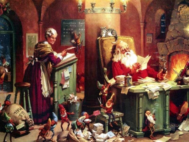 Santa Claus at Desk