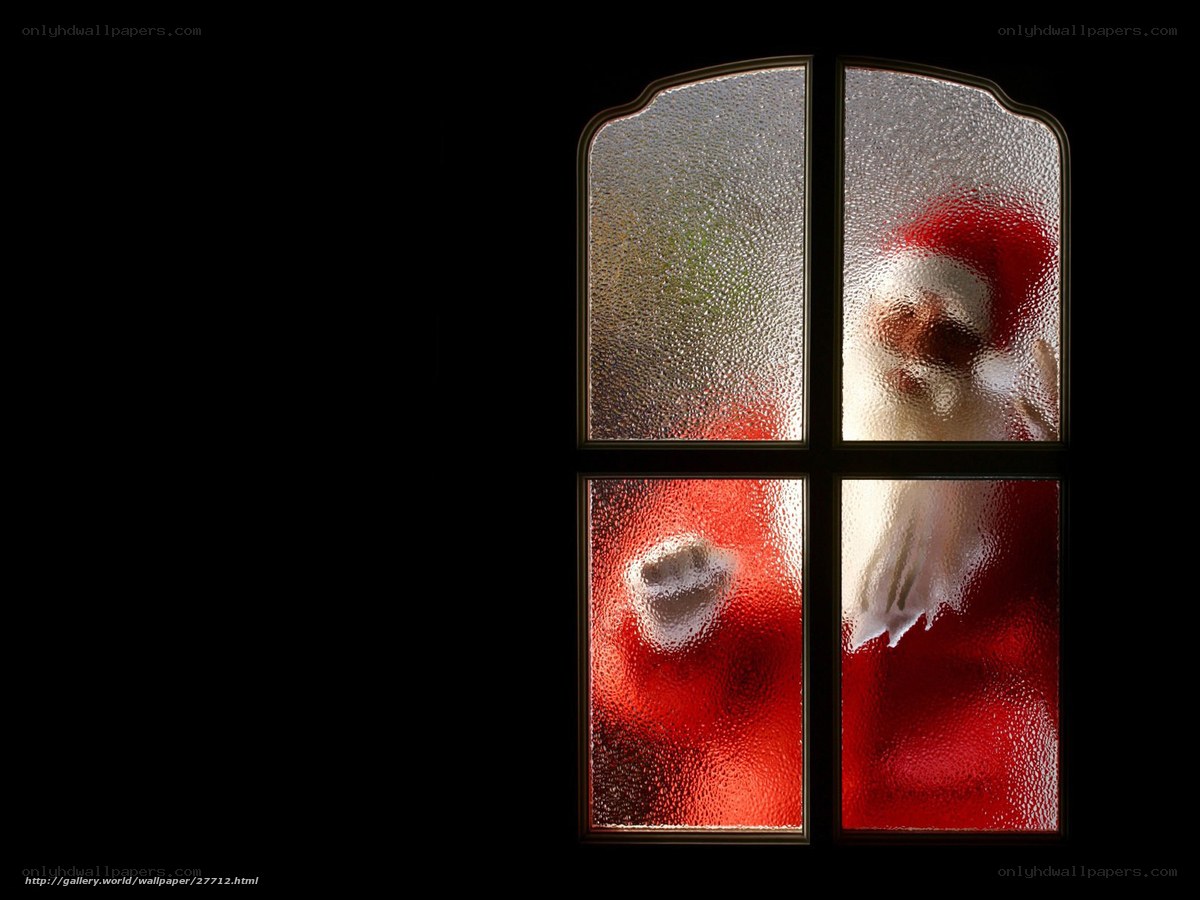 Santa Claus at the window
